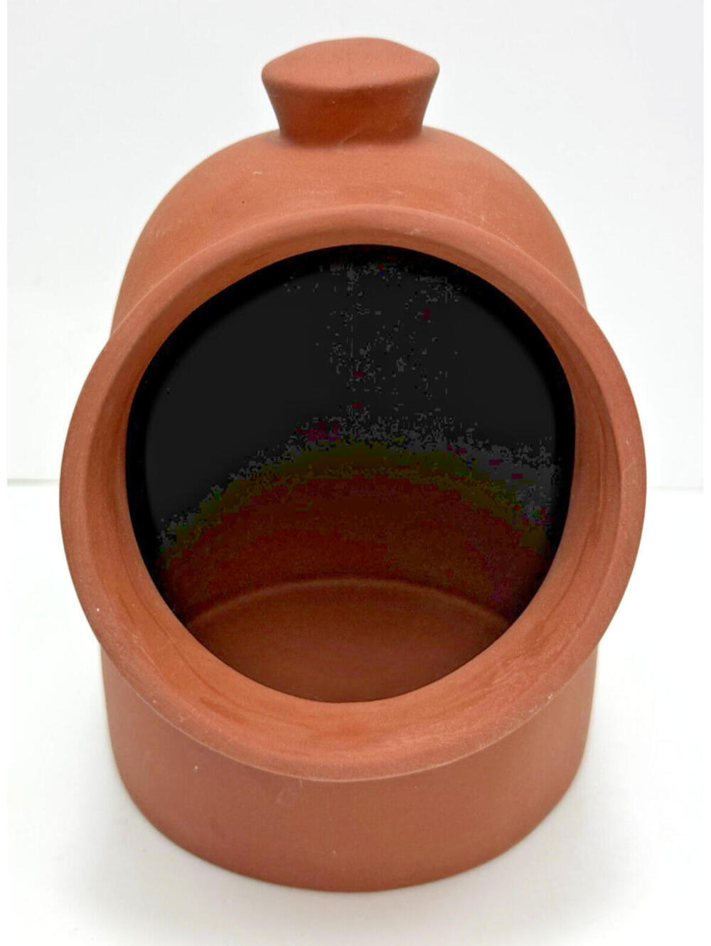 Jamie Oliver Salt Cellar Terracotta Clay Orange Large Chef Cooking Jar 6.5"H